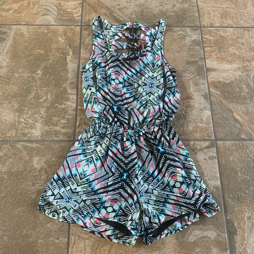 Neon colored romper size xs